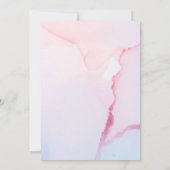 かわいいユニコーンフローラピンクスカイ赤ちゃんシャワーbyメール 招待状 (裏面)