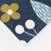 かわいいユニコーンフローラヴィンテージパターン フリースブランケット (角)