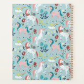 かわいいユニコーンブルーの少女たち プランナー手帳 (裏面)