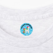 かわいいユニコーンブルーウェーブ ラベル (貼付)