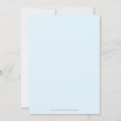 かわいいユニコーンベビーその冷たい屋外ベビーシャワー 招待状 (裏面)