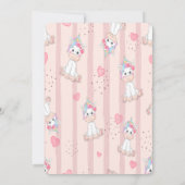 かわいいユニコーンベビーシャワー招待状 招待状 (裏面)