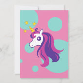 かわいいユニコーンベビーシャワー招待状for girl 招待状 (裏面)
