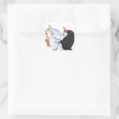 かわいいユニコーンペンギン氷クレームホーンハギングギフト スクエアシール (バッグ)