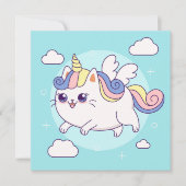 かわいいユニコーンホリデーカード シーズンカード (正面)