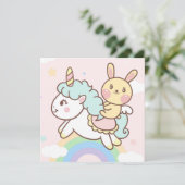 かわいいユニコーンホリデーカード シーズンカード (スタンド正面)