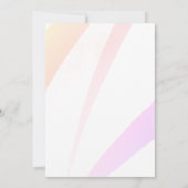 かわいいユニコーンマジカルガールフォト誕生日 招待状 (裏面)