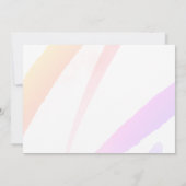 かわいいユニコーンマジカルガールフォト誕生日 招待状 (裏面)