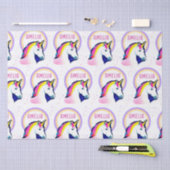 かわいいユニコーンマジカルスターズガールネーム誕生日 薄葉紙 (クラフト)