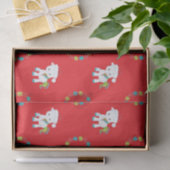 かわいいユニコーンレインボーフローラクリスマスホリデー 薄葉紙 (ギフト)