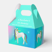 かわいいユニコーンレインボーマジカルバースデーパーティー フェイバーボックス (裏面サイド)