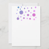 かわいいユニコーン双子2人の女の子ベビーシャワー 招待状 (裏面)