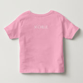 かわいいユニコーン名前をカスタムするの子供服 トドラーTシャツ (裏面)
