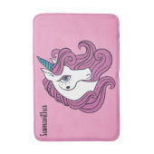 かわいいユニコーン名前をカスタムする&カラーバスマット バスマット (正面縦)