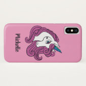 かわいいユニコーン名前をカスタムする&カラーフォンのケース Case-Mate iPhoneケース (裏面(横))