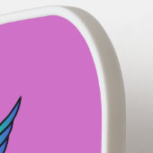 かわいいユニコーン名前をカスタムする ピックルボールラケット (左詳細)