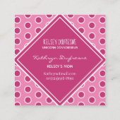 かわいいユニコーン子供プレイデート スクエア名刺 (裏面)