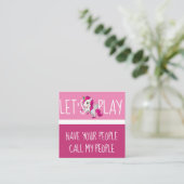 かわいいユニコーン子供プレイデート スクエア名刺 (スタンド正面)