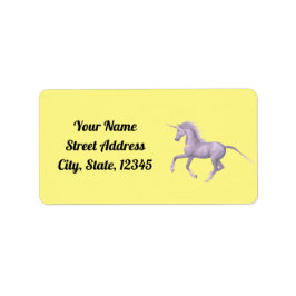 かわいいユニコーン差出人住所ラベル ラベル