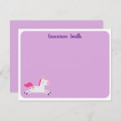 かわいいユニコーン文房具 ノートカード (正面/裏面)