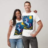 かわいいユニコーン星空の夜(3) Tシャツ (ユニセックス)