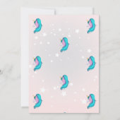 かわいいユニコーン星赤ちゃんシャワー 招待状 (裏面)