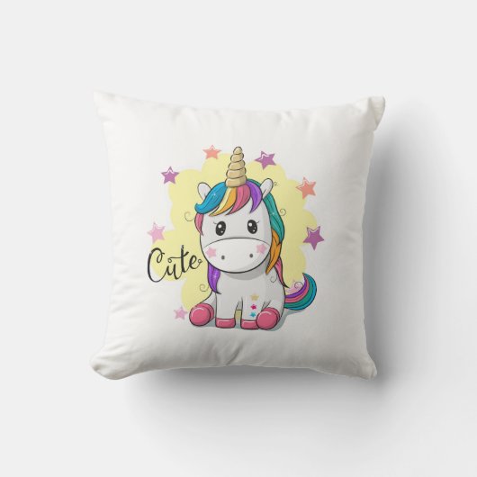 かわいいユニコーン枕 クッション (正面)