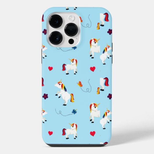 かわいいユニコーン柄 iPhoneケース (裏面)