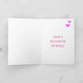 かわいいユニコーン漫画誕生日 カード (内部)