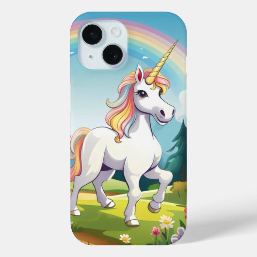 かわいいユニコーン漫画 Case-Mate iPhoneケース (裏面)
