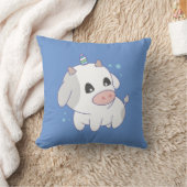 かわいいユニコーン牛 クッション (ブランケット)