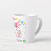 かわいいユニコーン猫アイスクリーム |プおもしろいン カフェラテマグ (右アングル)