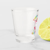 かわいいユニコーン猫アイスクリーム |プおもしろいン ショットグラス (左)