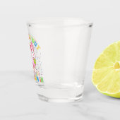 かわいいユニコーン猫アイスクリーム |プおもしろいン ショットグラス (右)