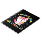 かわいいユニコーン猫アイスクリーム |プおもしろいン ノートブック (左側)