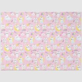 かわいいユニコーン猫ライトピンク色 薄葉紙