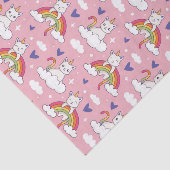 かわいいユニコーン猫レインボーパターンバレンタインデー 薄葉紙 (詳細)