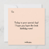 かわいいユニコーン猫誕生日カード シーズンカード (裏面)