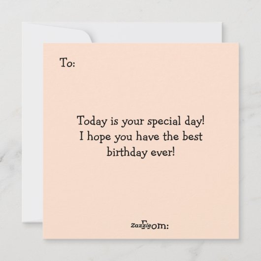 かわいいユニコーン猫誕生日カード シーズンカード (裏面)