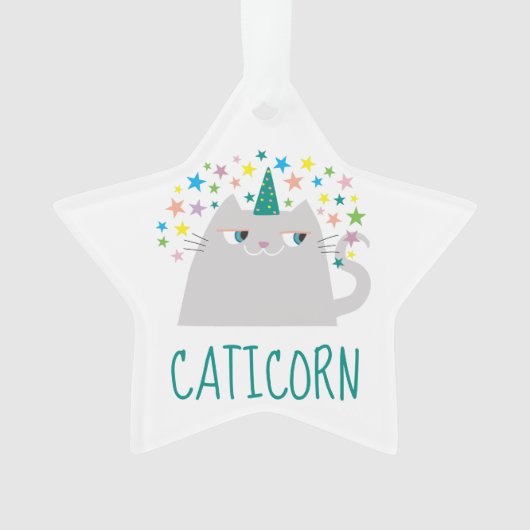 かわいいユニコーン猫 オーナメント (正面)