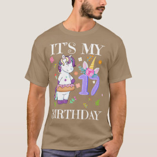 かわいいユニコーン私の17誕生日 Tシャツ