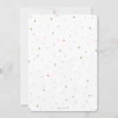 かわいいユニコーン第2誕生日虹のフローラありがとう サンキューカード (裏面)