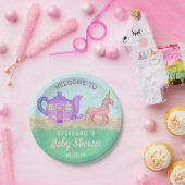 かわいいユニコーン茶パーティー赤ちゃんシャワー戦車 ペーパープレート (パーティー)