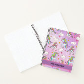 かわいいユニコーン虹のスパイラル手帳for Girls ノートブック (内部)