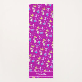 かわいいユニコーン虹の子供スタイリッシュ誕生パーティー ヨガマット