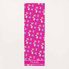 かわいいユニコーン虹の子供スタイリッシュ誕生パーティー ヨガマット