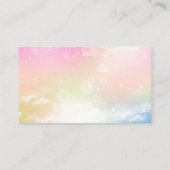 かわいいユニコーン虹の本ベビー エンクロージャーカード (裏面)