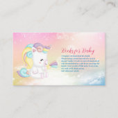 かわいいユニコーン虹の本ベビー エンクロージャーカード (正面)