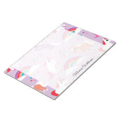 かわいいユニコーン虹の紫 ノートパッド (アングル)