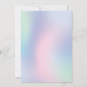 かわいいユニコーン虹の誕生日パーティーキッズ 招待状 (裏面)